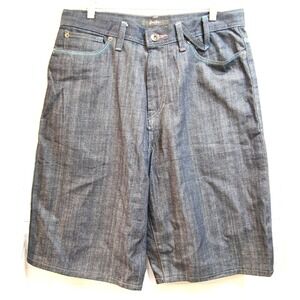 Y2K Sean John Jean Shorts Size 32 Men's Dark wash Denim Pocket Logo Vtg Jorts